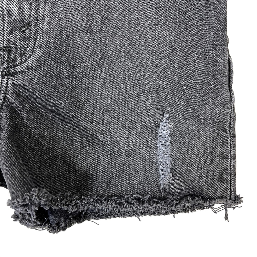 Abercrombie & Fitch 90s Straight Ultra High Rise Cutoff Shorts 24 / 00 Black - Picture 7 of 11